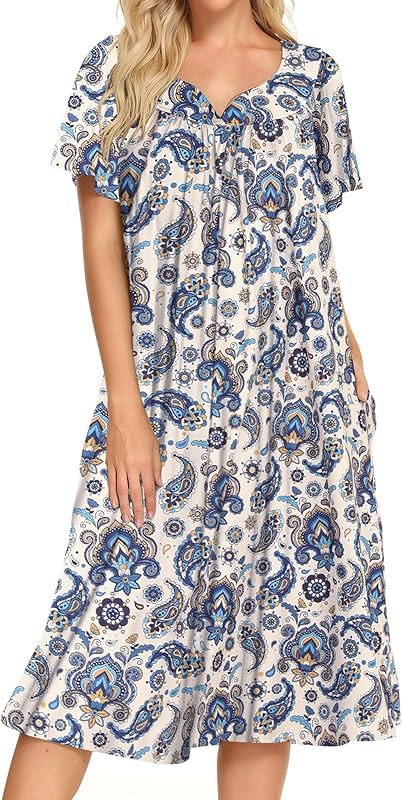 Only Necessities Womens Lounger Pockets Dusters Grandma